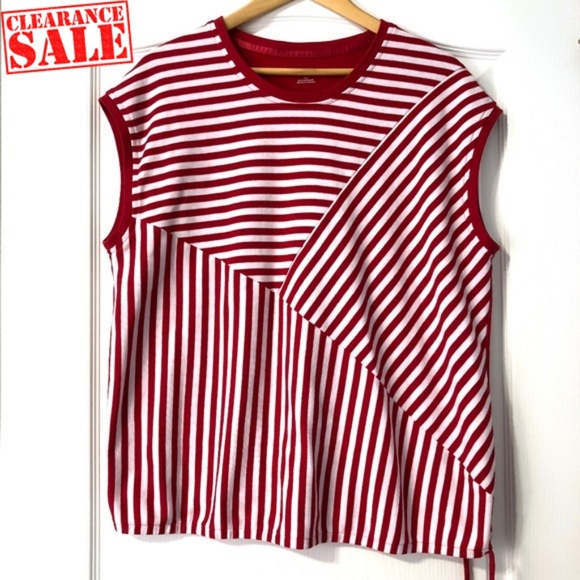 Allison Daley Tops - Plus Size Tank Top Size 1x Red and White